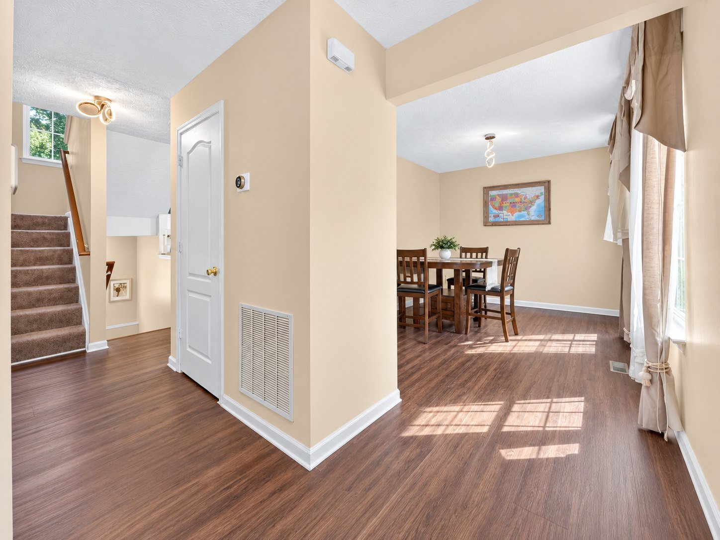 Entry and dining area